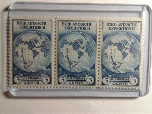 SCOTT # 733 MINT NEVER HINGED AMAZING STRIP OF 3 !