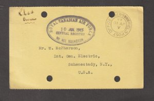 WW2 Royal Canadian Air Force 1943 Field Post Illustrated Soldiers Mail Cover