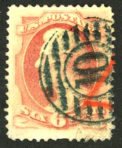 U.S. #186 USED CREASE