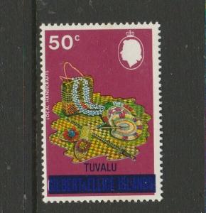 Tuvalu 1976 Defs, 50c Upright wmk UM/MNH SG 8