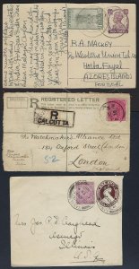INDIA 1900 80s COLLECTION OF 12 POSTAL HISTORY INCLUDING TRAVANCOR +QUEEN VICTOR