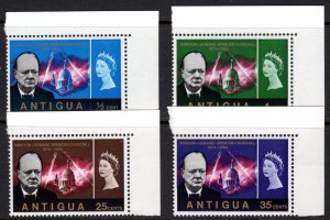 Antigua 1966 Sc#157/160 CHURCHILL MEMORIAL ISSUE Set (4) MNH