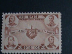 ​CUBA STAMP-1942 SC#369 FAMOUS PERSONS & ARMS OF CUBA -STAMP MNH-   VERY FINE