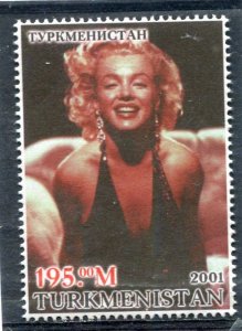 Turkmenistan 2001 MARILYN MONROE 1 value Perforated Mint (NH)