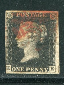 Great Britain #1  Plate #9 Used  F-VF  Lakeshore Philatelics