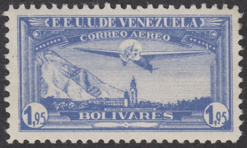 Venezuela 1937 1.95b Light Ultramarine. LM Mint. Scott C57, SG 480