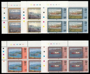 Falkland Islands Dep 1985 QEII Scenes set blocks MNH. SG 148-152. Sc 1L48a-1L52a