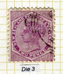 NEW ZEALAND; 1895-1900 classic QV Side Facer issue Perf 11. used Shade 2d.