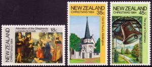 New Zealand 1984 Christmas Set of 3 SG1349-1351 MNH