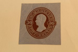 US U339 CUT SQUARE UNUSED  THIN