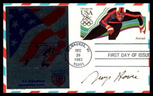 US UXC21 Speedskating Association U/A FDC Postal Card