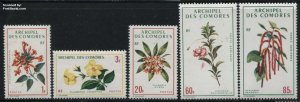 Comoros 1971, Flowers 5v, MNH