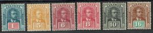 SARAWAK 1928 RAJA BROOKE RANGE TO 16C WMK ROSETTES 