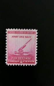 1940 2c Defense, Anti-Aircraft Gun, Army & Navy Scott 900 Mint F/VF NH