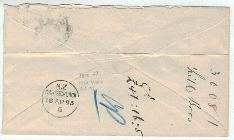 New Zealand 1882 SG195 1d Second Side Face Pair on Cover