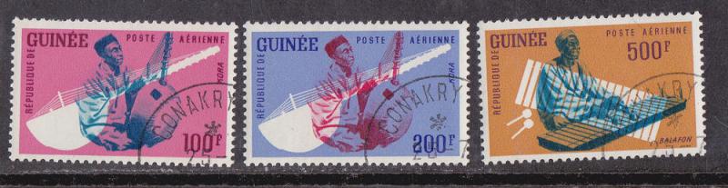 Guinea # C32-34, Musicians, Used (CTO)