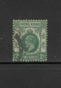 HONG KONG #130  1921  2c  KING GEORGE V    USED F-VF  a