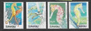 TOKELAU ISLANDS SG320/3 2001 SEA HORSES FINE USED 