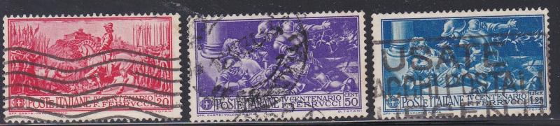 Italy # 242, 244-245, Ferucci, Used Short Set, 1/3 Cat.