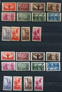 Romania 1945 Sc B292-03 Mi 885-96 MNH 2 sets White&Grayish paper CV €300 r1373s