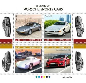 SIERRA LEONE - 2023 - Porsche Sports Cars - Perf 4v Sheet-Mint Never Hinged
