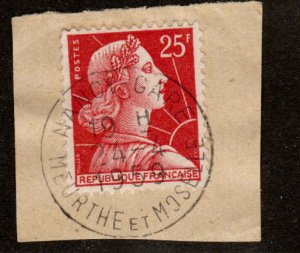 France  #756, Used, Cancelled NANCY,MEURTHE ET MOSELLE 24-4-1959