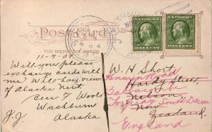 United States Alaska Washburn 1910 4a-bar  Type 2  1905-1913  1c Washington F...