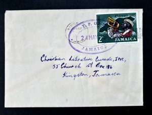 Jamaica: 1963 Travelling Post Office - 5, Commercial Cover, to Kingston.