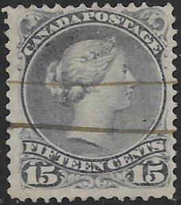 Canada 30b  1873  15 cent  fine used