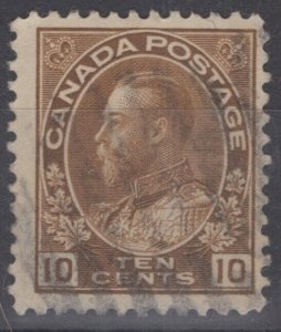 ZAYIX - 1925 Canada 118 used - 10c  bister brown George V Admiral 060222S162