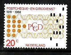 Netherlands-Sc#451- id7-unused VLH set-Postcheque-1968-