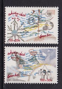 Aruba  #B19-B20  MNH 1990   Solidarity