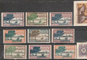 #136-139,276 J32 New Caledonia Mint OGH & 43-46 Wallis & Fortuna Mint OGH