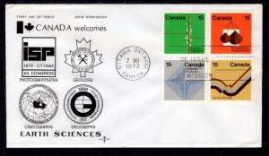 Canada 585a Earth Sciences Rose Craft U/A FDC