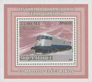 Rail Transportation Story Electric Trains SKODA 109 Mini Sov. Sheet MNH