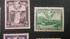 British Guiana 1938-1952 Scott# 230-241 Mint LH/NH VF-XF complete set of 12