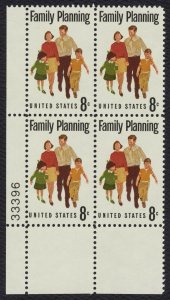 #1455 8c Family Planning, Plate Block [33396 LL] Mint **ANY 5=FREE SHIPPING**