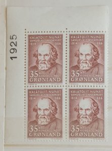 Greenland Block Of 4 UM/Mint Postage Stamps SG19