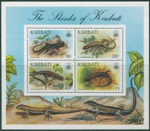 Kiribati 1987 SG278 Skinks MS MNH