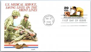 US FIRST DAY COVER COVER (FLEETWOOD) US MEDICAL SERVICE SAVING LIVES 1993