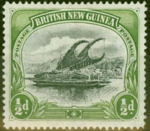 Papua New Guinea 1901 1/2d Black & Yellow-Green SG2 Mtd Mint