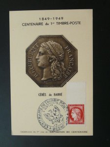 mythology Ceres centenary of stamp maximum card 1949 (1)