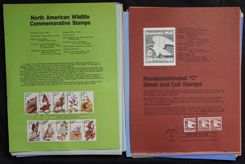 ZAYIX 45 Birds Themed USPS Souvenir Pages First Day Postmark VIDEO 051723SL06 