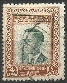 JORDAN, 1954, used 4f, King Hussein, Scott 309