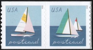 SC#5749-50 (Forever Postcard Rate) Sailboats Coil Pair (2023) SA