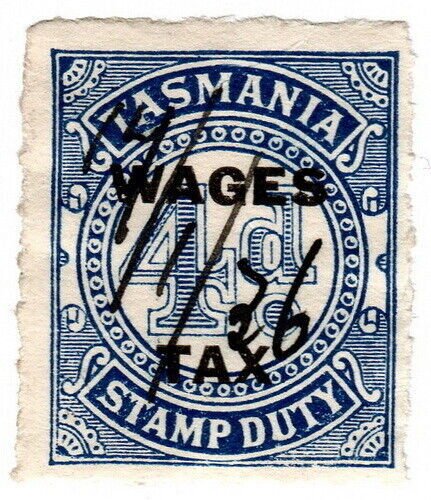 (I.B) Australia - Tasmania Revenue : Wages Tax 4d (1935) 