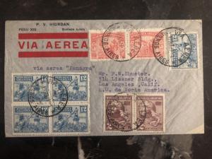 1929 Buenos Aires Argentina First Flight cover FFC To New York USA PANAGRA