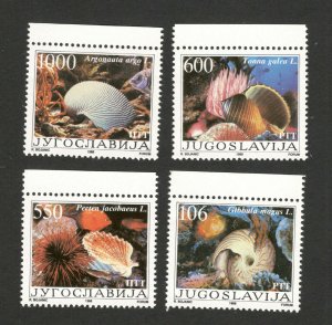 YUGOSLAVIA-MNH SET-FAUNA-SHELL - 1988..