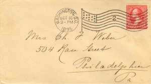 United States District of Columbia Washington, D.C. 1895 American Flag Type D...