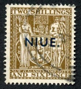 Niue SG79 2/6 wmk 43 Fine used Cat 120 pounds